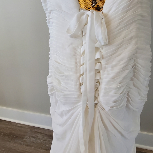 Wedding Dress Custom Plus Size Dress w/ Leg Slit - Picture 7 of 9